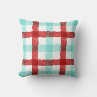 Weihnachts-Gingham-Kissen Kissen