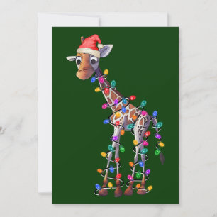 Weihnachts-Giraffe-Grußkarte Mitteilungskarte