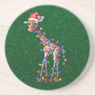 Weihnachts-Giraffe-Untersetzer Getränkeuntersetzer