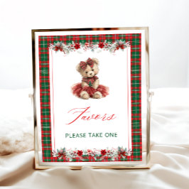 Weihnachts-Girl-Bear-Baby-Duschfavoriten Poster