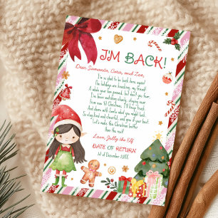 Weihnachts-Girl-Brief von der Elf-Letter-Karte Einladung