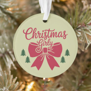 Weihnachts-Girly-Bäume-Ästhetik Ornament