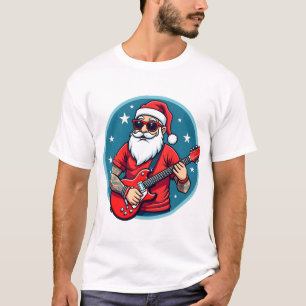 Weihnachts-Gitarrist  Rockmusik Weihnachten (1) T-Shirt