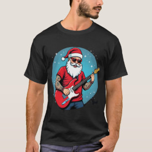 Weihnachts-Gitarrist  Rockmusik Weihnachten (1) T-Shirt