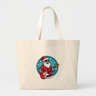 Weihnachts-Gitarrist Rockmusik Weihnachten (3) Jumbo Stoffbeutel