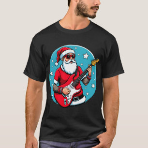 Weihnachts-Gitarrist  Rockmusik Weihnachten (4) T-Shirt