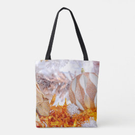 Weihnachts-Glitzer Rosa und Weiß-Ball