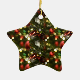 Weihnachts-Glitzern Keramik Ornament