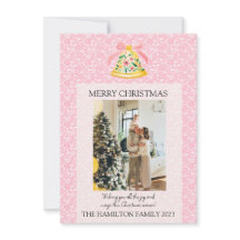 Weihnachts-Glocke Pink Preppy mit Foto