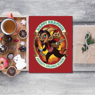 Weihnachts-glücklich Krampus Naughty Children Vors Magnetkarte