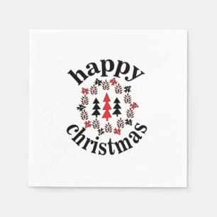 Weihnachts-glückliches Weihnachtsfest - Party Serviette
