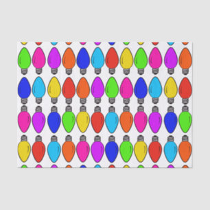 Weihnachts-Glühbirnen Muster Seidenpapier