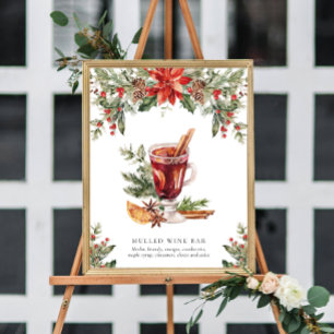 Weihnachts-Glühwein-Bar Signature-Getränkeschild Poster