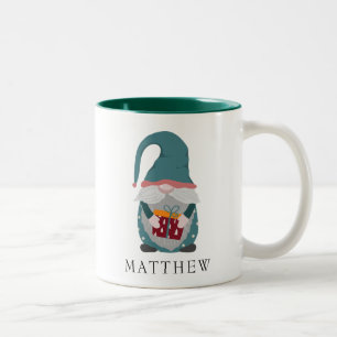 Weihnachts-Gnom Charakter Personalisiertes Weihnac Zweifarbige Tasse