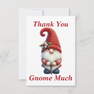 Weihnachts-Gnom-Dankeschön-Karte Dankeskarte