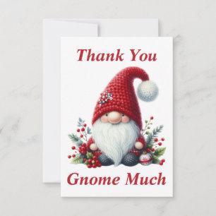 Weihnachts-Gnom-Dankeschön-Karte Dankeskarte