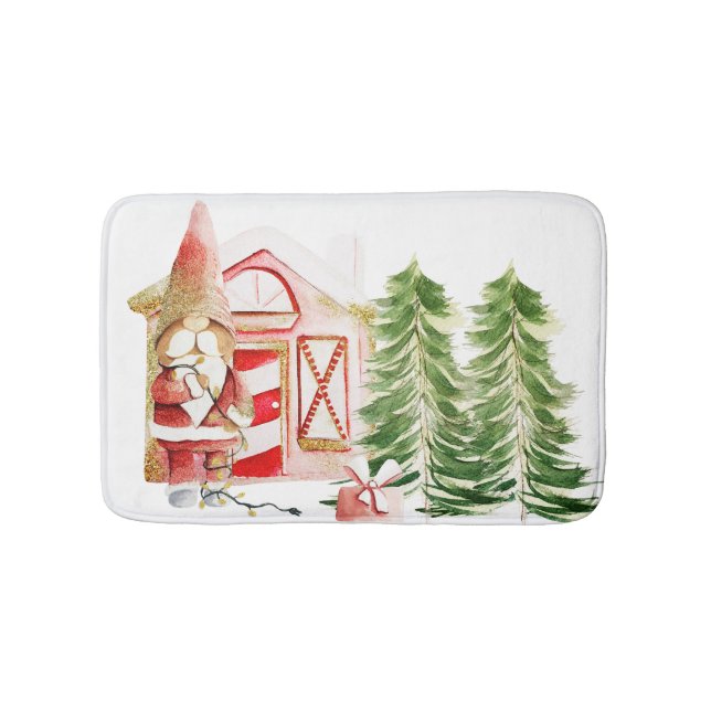 Weihnachts-Gnom-Design 2  Badematte (Vorderseite)
