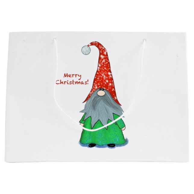 Weihnachts-Gnom-Geschenktüte Große Geschenktüte (Vorderseite)