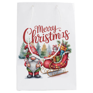 Weihnachts-Gnom-Geschenktüte Mittlere Geschenktüte