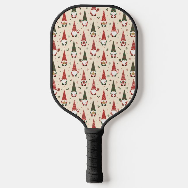 Weihnachts-Gnom-Partei-Muster Pickleball Schläger (Vorderseite)
