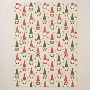 Weihnachts-Gnom-Partei-Muster Sherpadecke