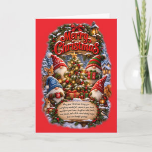 Weihnachts-Gnom-Weihnachtskarte Feiertagskarte