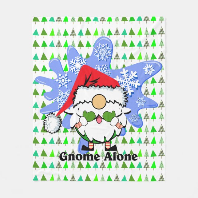 Weihnachts Gnome allein Niedlichen Film Parody XMa Fleecedecke (Vorderseite)