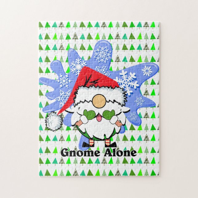 Weihnachts Gnome allein Niedlichen Film Parody XMa Puzzle (Vertikal)