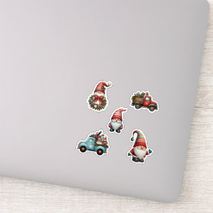 Weihnachts-Gnome Aufkleber