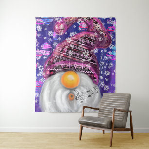 Weihnachts-Gnome-Band Wandteppich