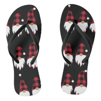 Weihnachts-Gnome Erwachsene Flip Flops, schlanke S Flops