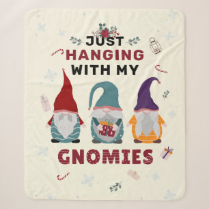 Weihnachts-Gnome-Familie nur mit Gnomen Sherpadecke