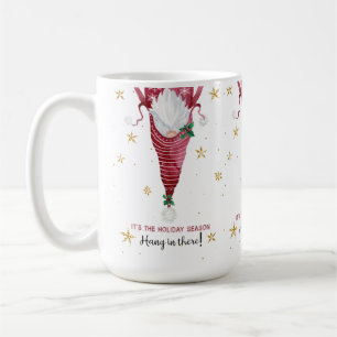 Weihnachts-Gnome Funny Hang in Es Schneeflocken Kaffeetasse
