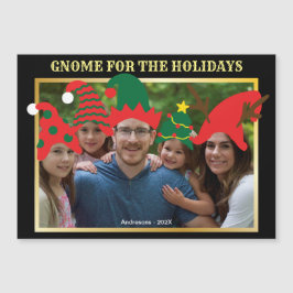 Weihnachts-Gnome für das Foto der Familie für Feie Magnetkarte