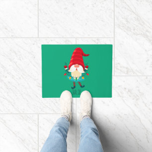 Weihnachts Gnome Holding Weihnachtsleuchten Fußmatte