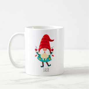 Weihnachts Gnome Holding Weihnachtsleuchten Kaffeetasse