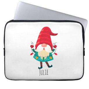 Weihnachts Gnome Holding Weihnachtsleuchten Laptopschutzhülle