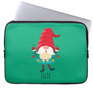 Weihnachts Gnome Holding Weihnachtsleuchten Laptopschutzhülle