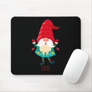 Weihnachts Gnome Holding Weihnachtsleuchten Mousepad