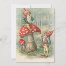 Weihnachts-Gnome im Mushroom Feiertagskarte