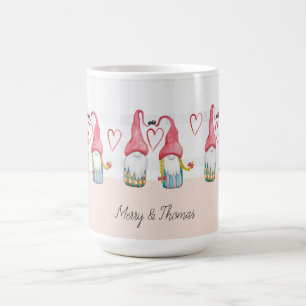 Weihnachts-Gnome in Liebe Wasserfarbe Handgemalt Kaffeetasse