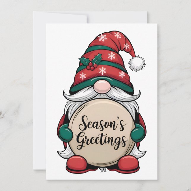 Weihnachts-Gnome-Jahreszeit Einladung (Vorderseite)