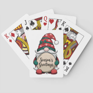 Weihnachts-Gnome-Jahreszeit Spielkarten