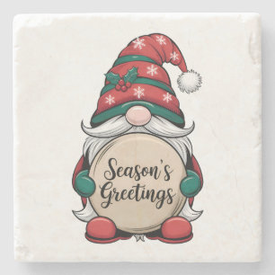 Weihnachts-Gnome-Jahreszeit Steinuntersetzer