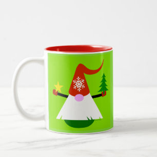 Weihnachts-Gnome-Kaffee-Tasse Zweifarbige Tasse