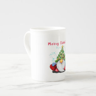 Weihnachts-Gnome-Knochen-China Tasse