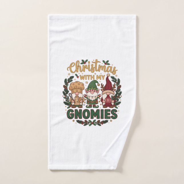Weihnachts-Gnome Lichterkette Zuckerstange Handtuch (Handtuch)