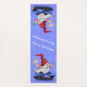 Weihnachts-Gnome mit Geschenk Yoga Mat Yogamatte