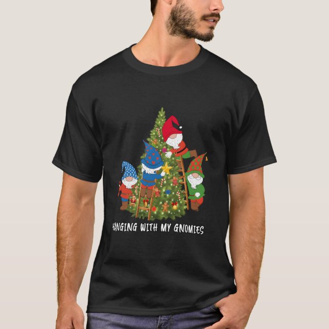 Weihnachts-Gnome mit meinem Gnome-Sonnenbaum T-Shirt (Vorderseite)
