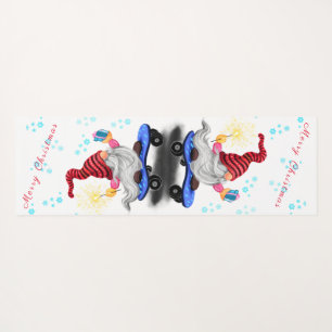 Weihnachts-Gnome mit Skateboard Yoga Mat Yogamatte